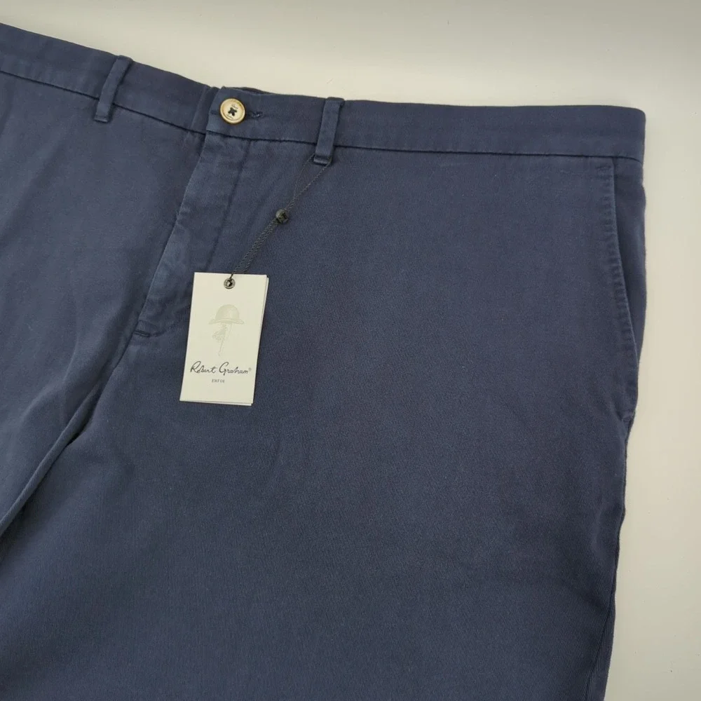 Robert Graham Mens Big & Tall size 46 Shorts Navy Blue‎ Classic Fit Stretch NWT